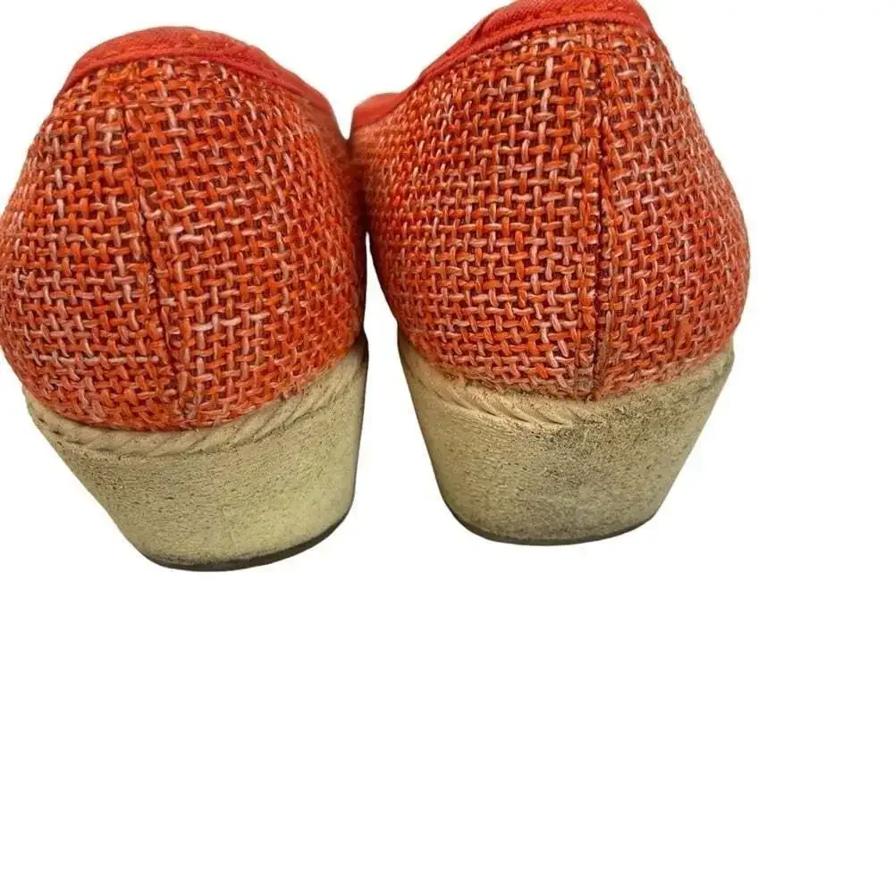 KEEN Cortona Wedge Shoes Womens 9 Orange Peep Toe Casual Comfort 1012413
